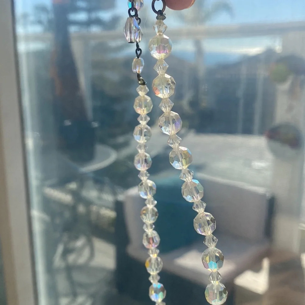 Magical Vintage Glass Crystal Beaded Necklace - Picture 5 of 7